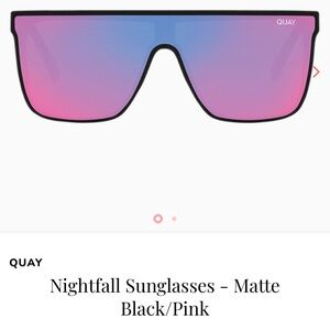 Quay Australia Nightfall sunglasses matte Blk/pink